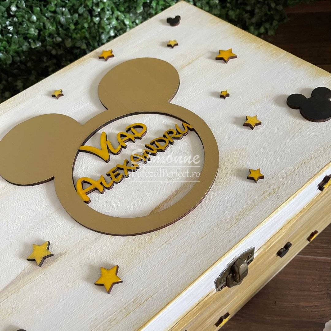 Cufar amintiri trusou botez Mickey Mouse, personalizat